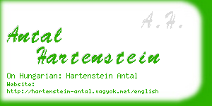 antal hartenstein business card